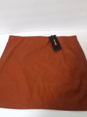 SHINESTAR FAUX LEATHER‎ MINI SKIRT - CARAMEL L